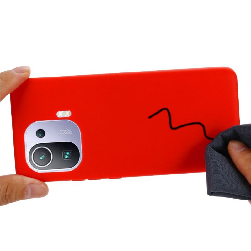 Tok Xiaomi Mi 11 Pro Folyékony Szilikon Nyakpánttal