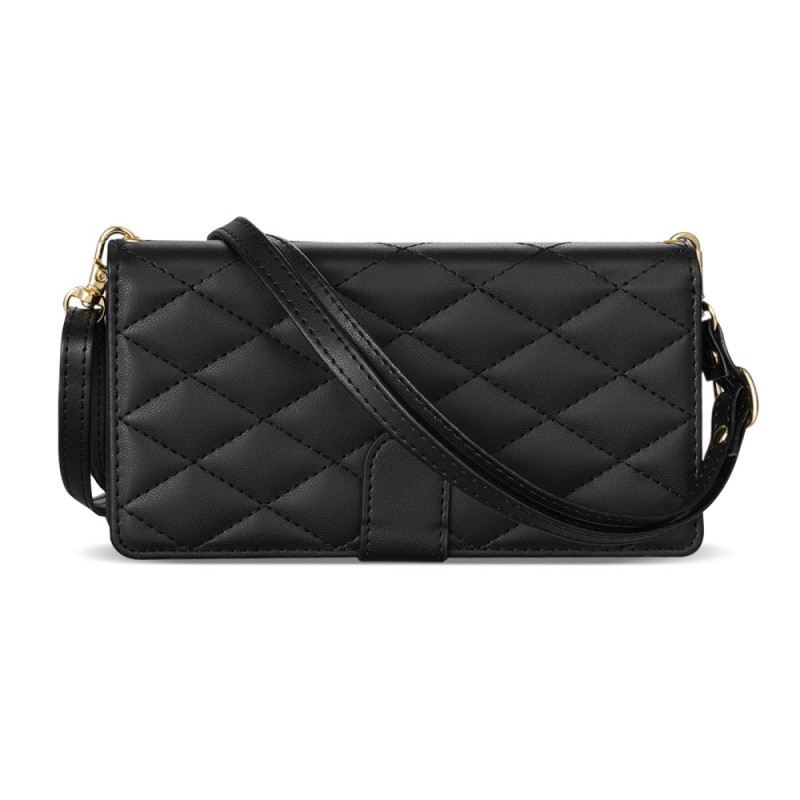 Bőrtok iPhone Air Steppelt Pénztárca Nyakpánttal És Vállpánttal