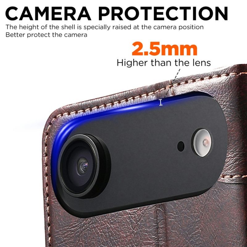 Bőrtok iPhone Air Vintage Suteni