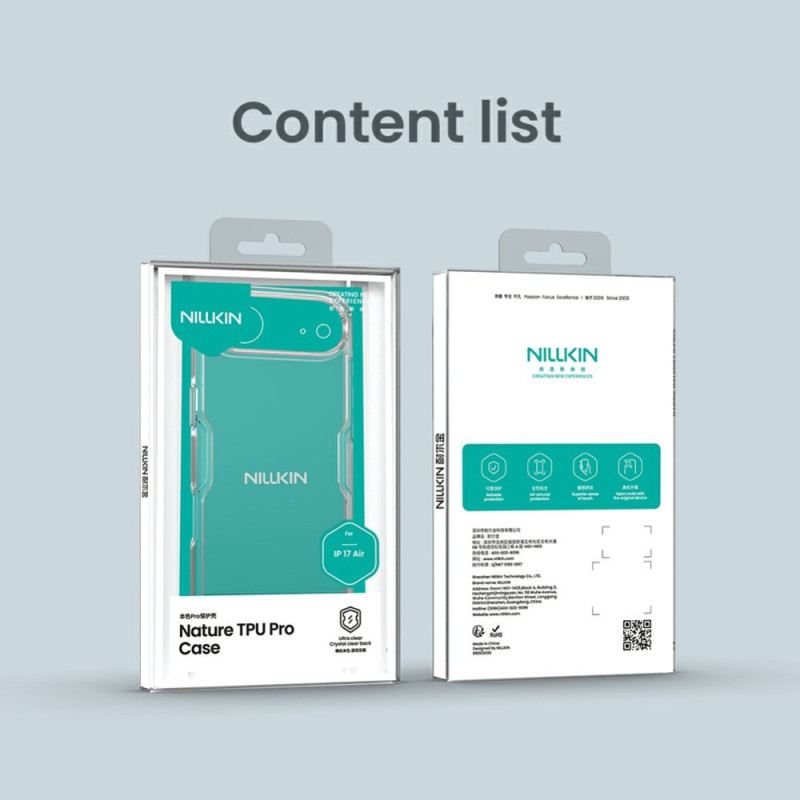 Telefontok iPhone Air Nillkin Nature Pro Sorozat Átlátszó
