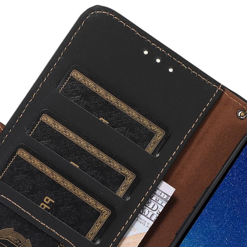 Fliptok / Bőrtok Xiaomi 13 Lite védőtok Valódi Bőr Rfid Védelem
