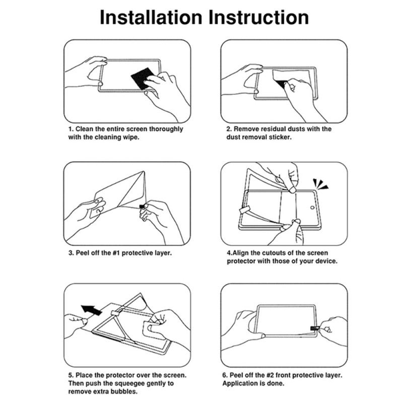 Kémhatás Elleni Védelemmel Ellátott Edzett Üveg Képernyővédő Fólia Samsung Galaxy Tab S10 Lite / S10 Fe / S9 / S9 Fe / S8 / S7 Készülékekhez