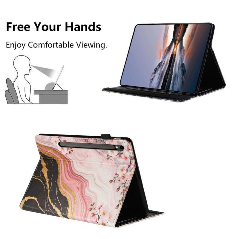 Tok Samsung Galaxy Tab S10 Fe Márvány Virágminta