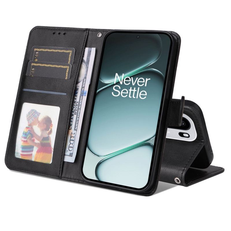 Bőrtok Oneplus 15r Sima Bőr Hatású