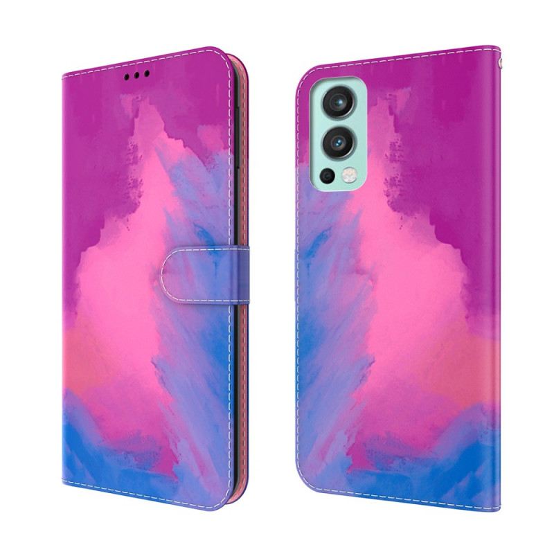 Fliptok / Bőrtok OnePlus Nord 2 5G Vízfestmény
