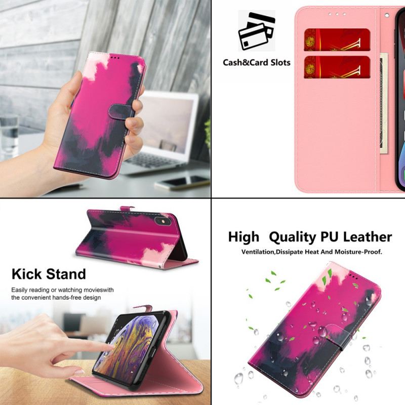 Fliptok / Bőrtok OnePlus Nord 2 5G Vízfestmény
