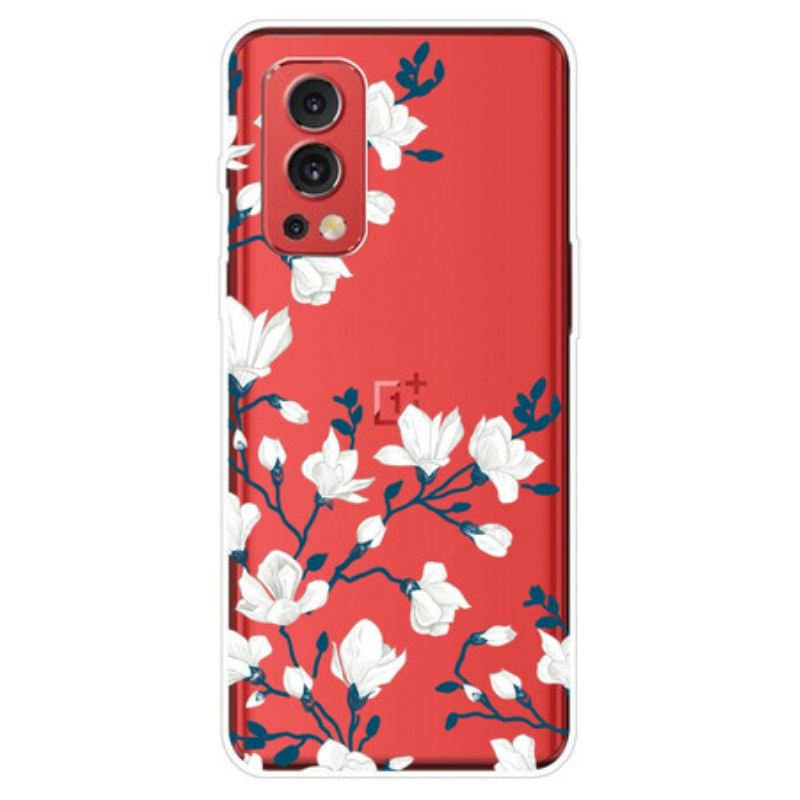 Tok OnePlus Nord 2 5G Fehér Virágok