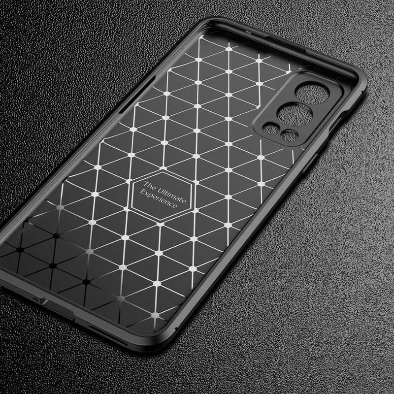 Tok OnePlus Nord 2 5G Rugalmas Szénszálas Textúra
