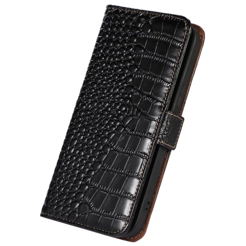 Bőrtok Poco X6 Pro 5g Krokodil Textúrájú Pénztárca Rfid-blokkolással