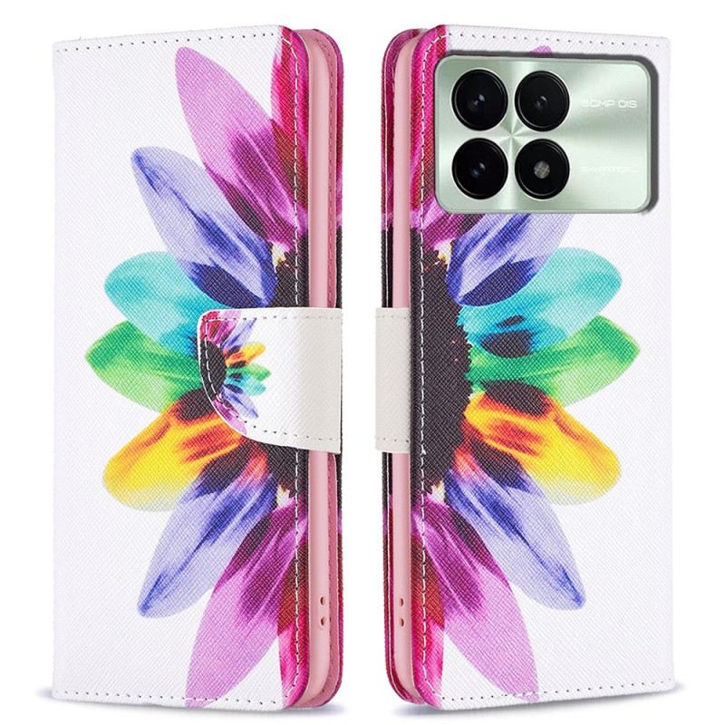Fliptok Poco X6 Pro 5g Akvarell Virág