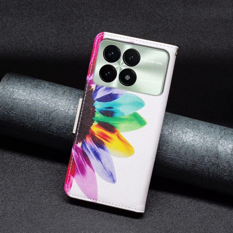 Fliptok Poco X6 Pro 5g Akvarell Virág
