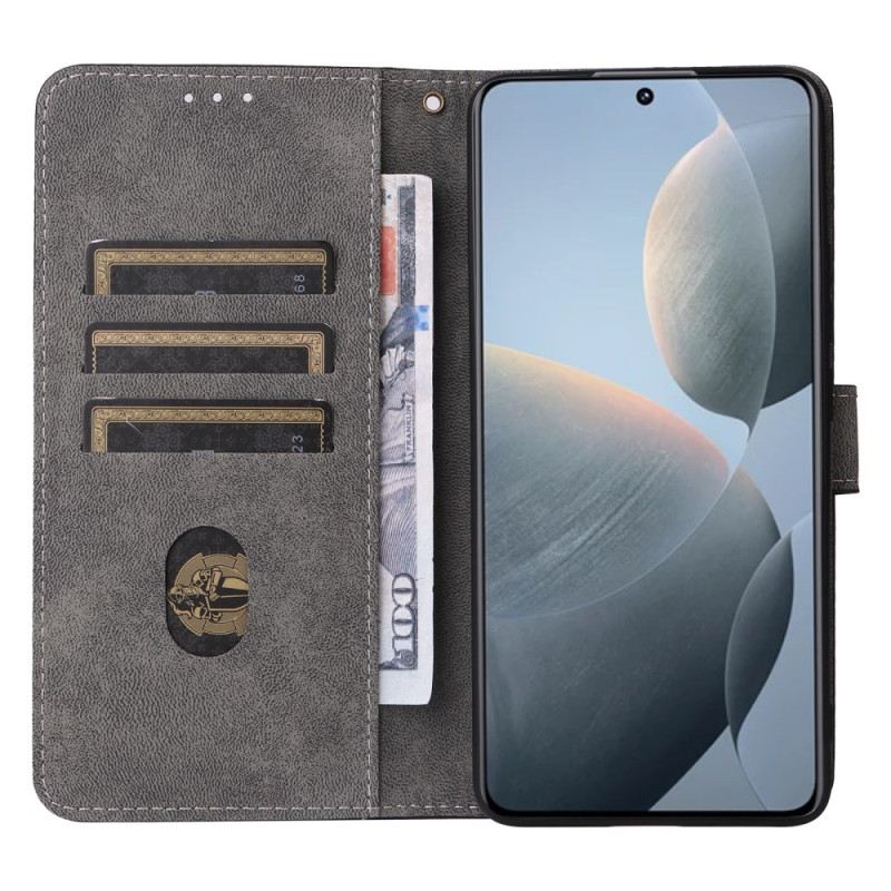 Fliptok Poco X6 Pro 5g Velúr Hatású Rfid Védelem És Zsinór
