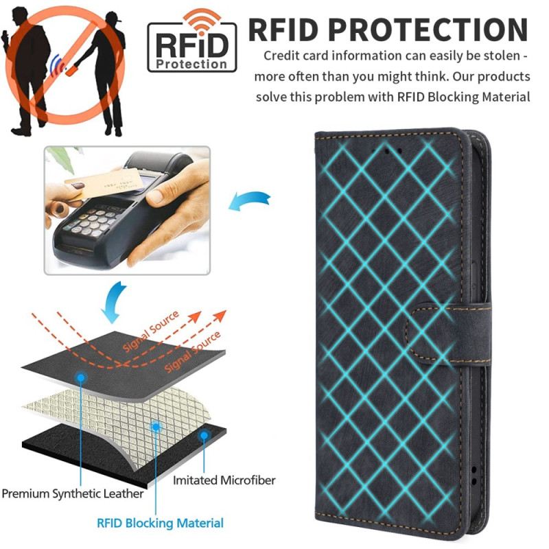 Fliptok Poco X6 Pro 5g Velúr Hatású Rfid Védelem És Zsinór