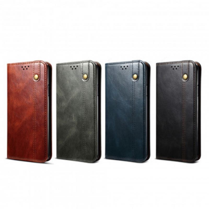 Fliptok iPhone 11 Pro Bőrtok Viaszított Műbőr