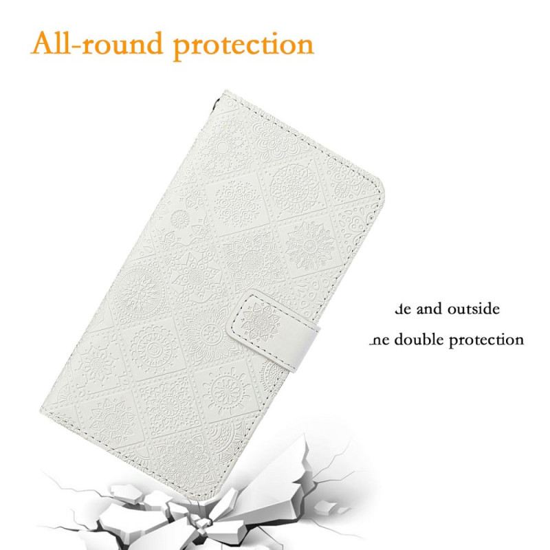 Bőrtok iPhone 17 Pro Max Foltvarrásos