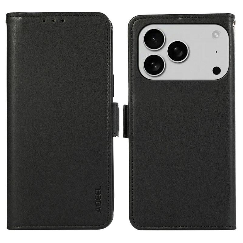 Bőrtok iPhone 17 Pro Max Rfid-védelemmel Ellátott Abeel