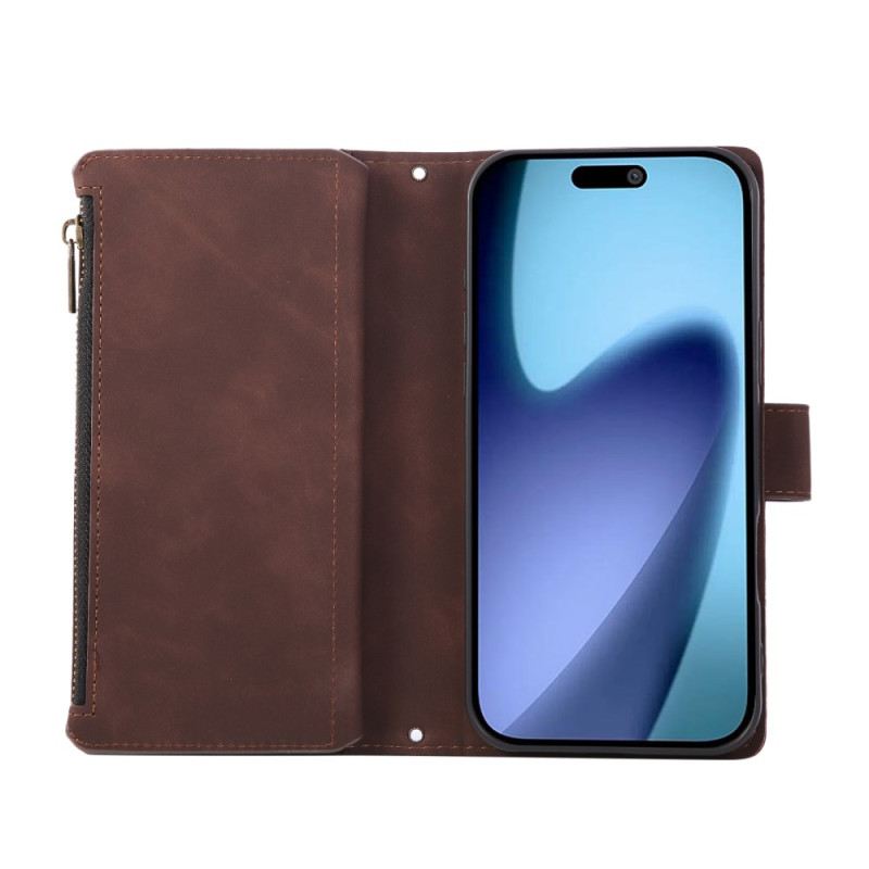 Bőrtok iPhone 17 Pro Max Velúr Hatású Pénztárca