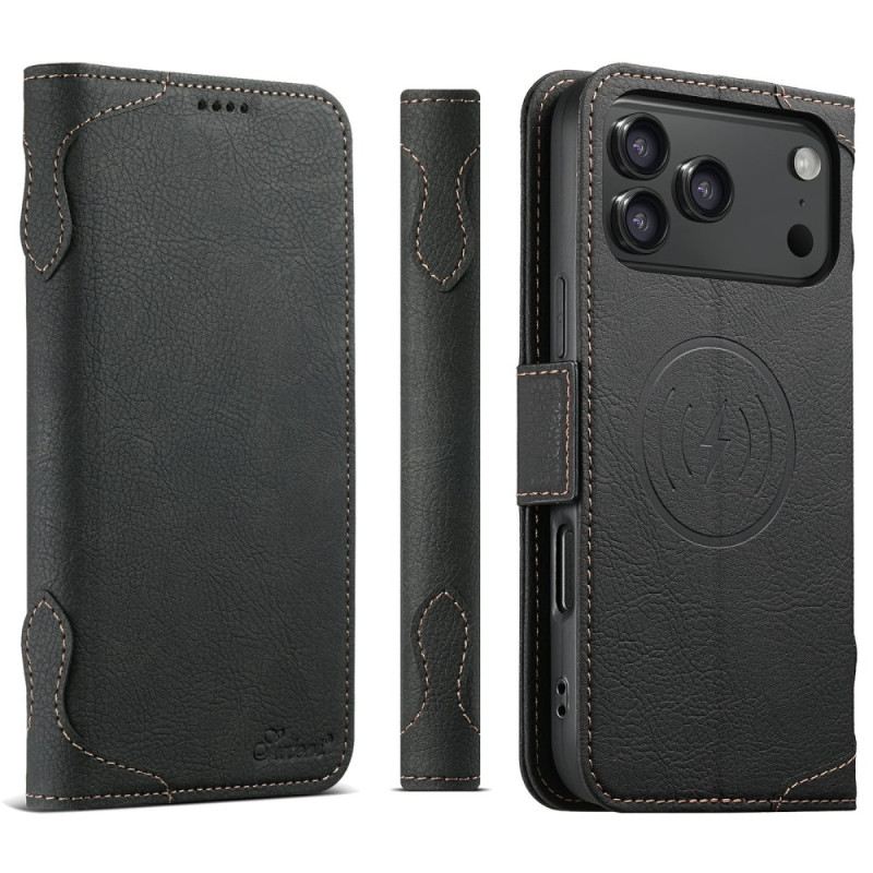 Fliptok iPhone 17 Pro Max Magsafe Premium Vintage Kompatibilis