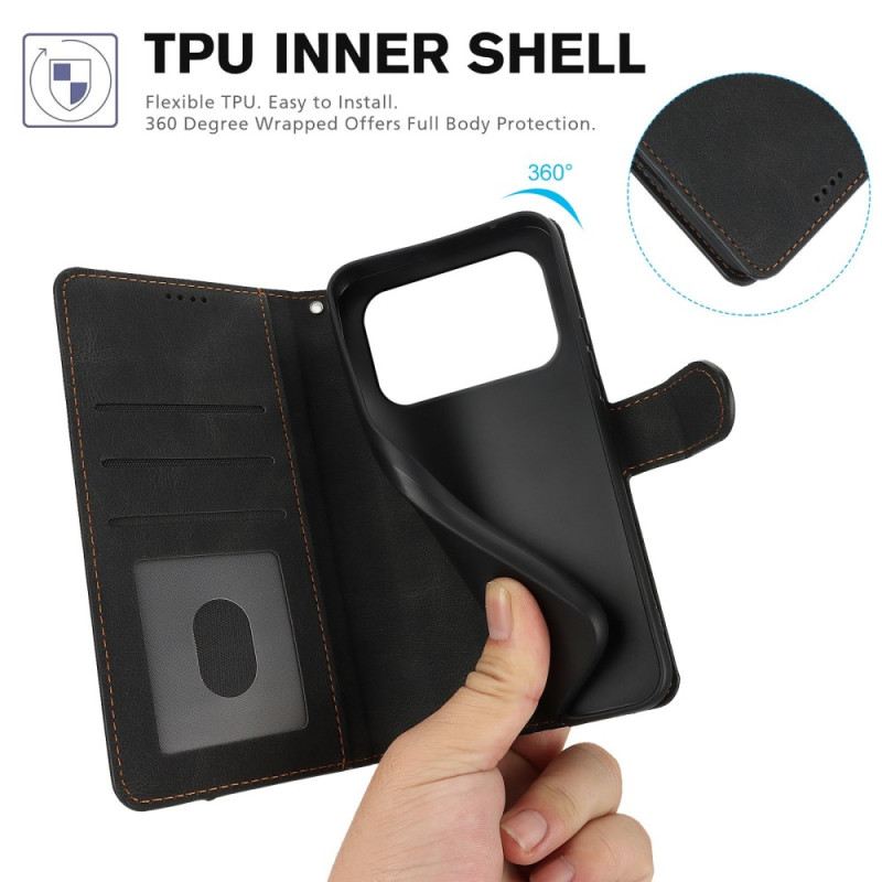 Kinyitható Bőrtok iPhone 17 Pro Max Pénztárcával És Állvánnyal