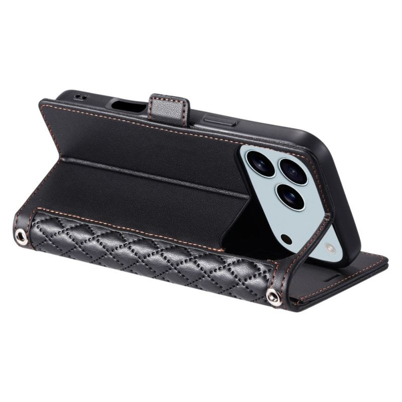 Kinyitható Tokok iPhone 17 Pro Max Klasszikus Steppelt