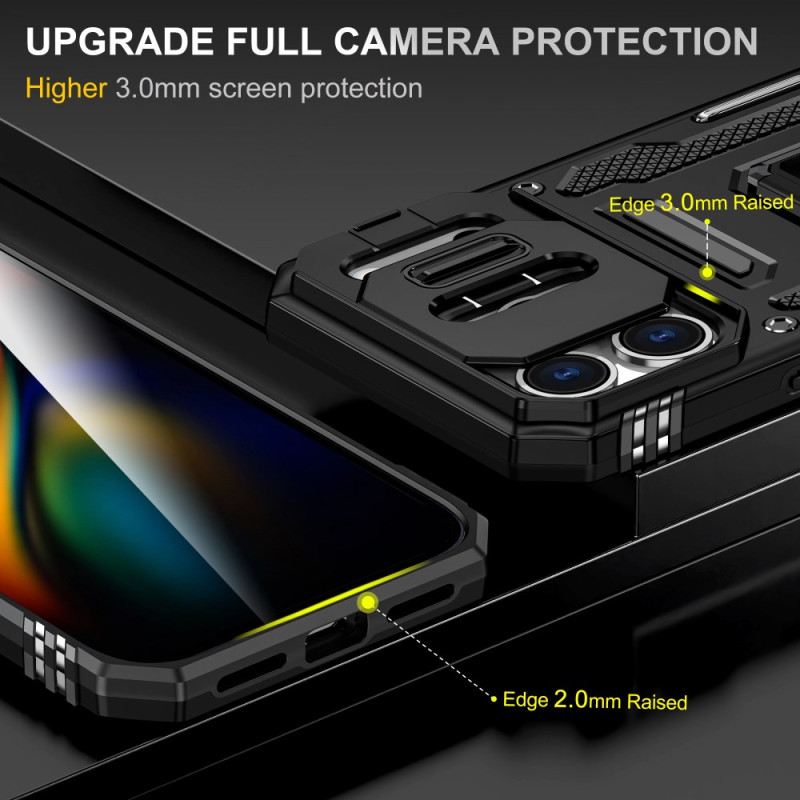 Mobiltelefon Tokok iPhone 17 Pro Max Fém Hatású Lencsetartó És Védő