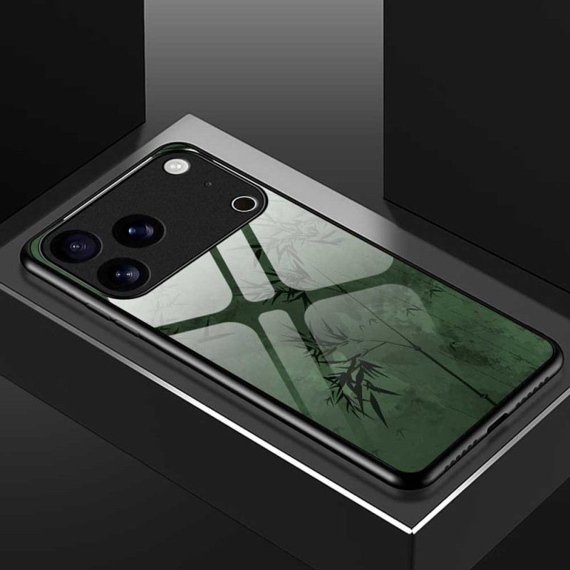 Tok iPhone 17 Pro Max Edzett Üveg Virágos Tinta