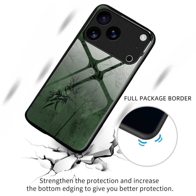 Tok iPhone 17 Pro Max Edzett Üveg Virágos Tinta