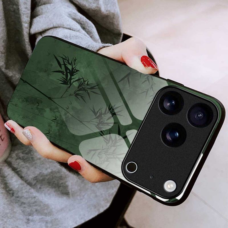 Tok iPhone 17 Pro Max Edzett Üveg Virágos Tinta