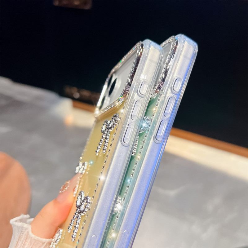 Tok iPhone 17 Pro Max Pillangó És Csillámos Dekoráció