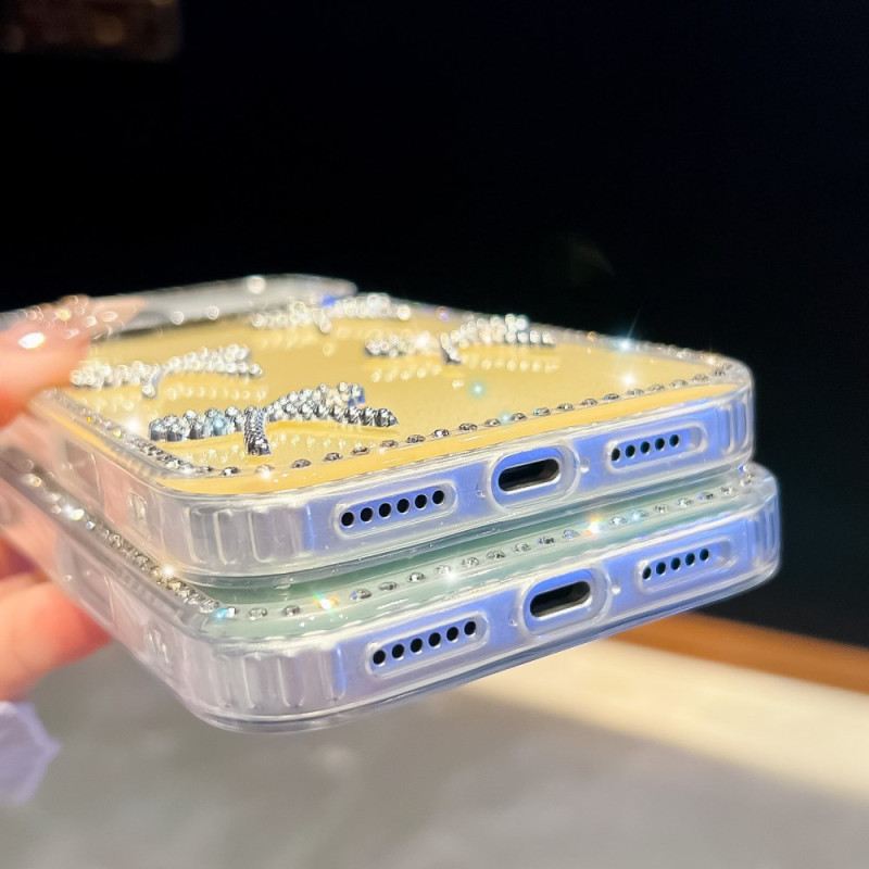 Tok iPhone 17 Pro Max Pillangó És Csillámos Dekoráció