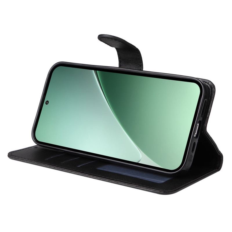 Bőrtok Xiaomi 15 Pro Egyszínű Bőrhatású Pánttal