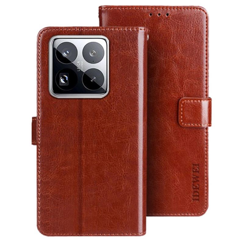 Bőrtok Xiaomi 15 Pro Idewei Műbőr