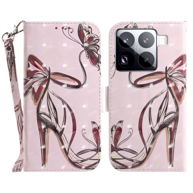 Bőrtok Xiaomi 15 Pro Magassarkú Cipő Pánt