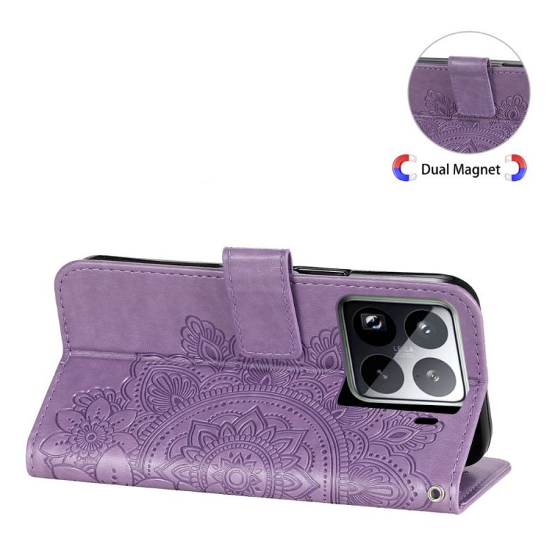 Bőrtok Xiaomi 15 Pro Mandala Minta