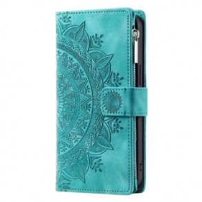 Bőrtok Xiaomi 15 Pro Mandala Velúr Hatású Pénztárca