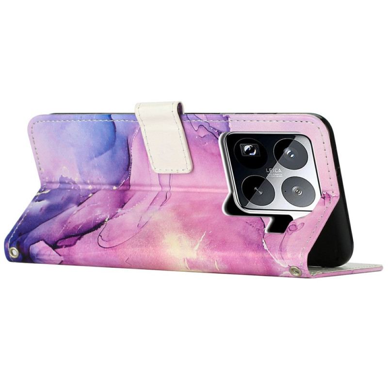 Bőrtok Xiaomi 15 Pro Márványhatású