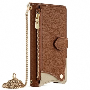 Bőrtok Xiaomi 15 Pro Pénztárca És Lánc