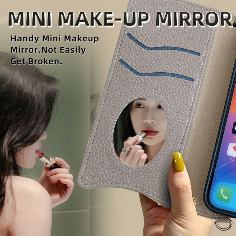 Bőrtok Xiaomi 15 Pro Pénztárca És Lánc