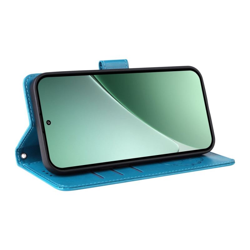 Bőrtok Xiaomi 15 Pro Pillangók És Virágok