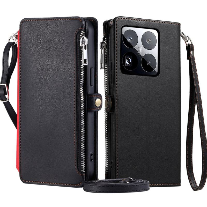 Bőrtok Xiaomi 15 Pro Prémium Pánt És Vállpánt