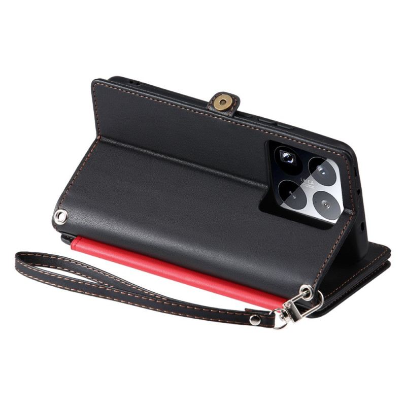 Bőrtok Xiaomi 15 Pro Prémium Pánt És Vállpánt