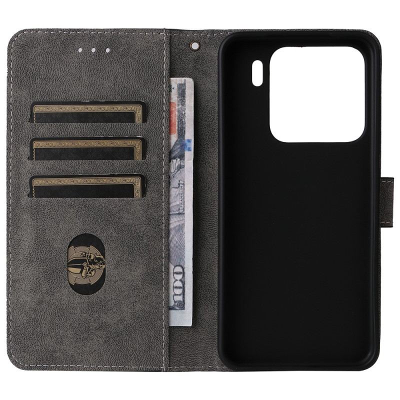 Bőrtok Xiaomi 15 Pro Rfid Védelemmel Ellátott Velúr Hatású