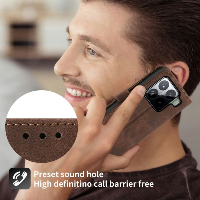 Bőrtok Xiaomi 15 Pro Velúr Hatású Virágmintás Pánttal És Vállpánttal