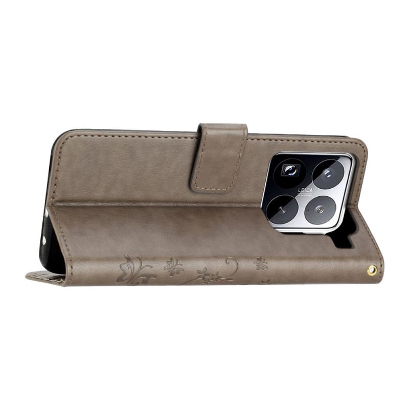 Bőrtok Xiaomi 15 Pro Virágos