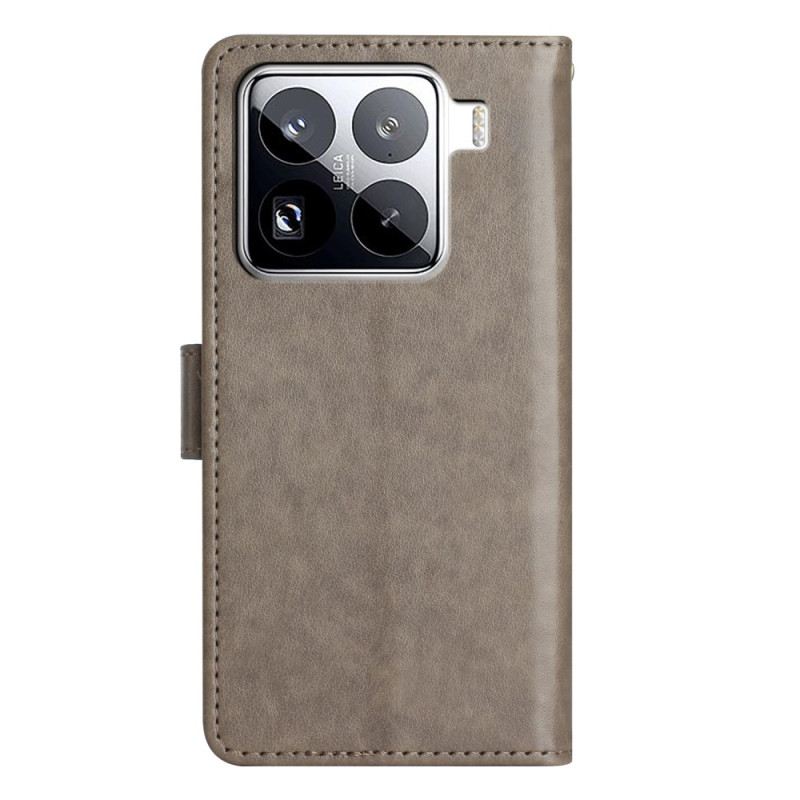 Bőrtok Xiaomi 15 Pro Virágos