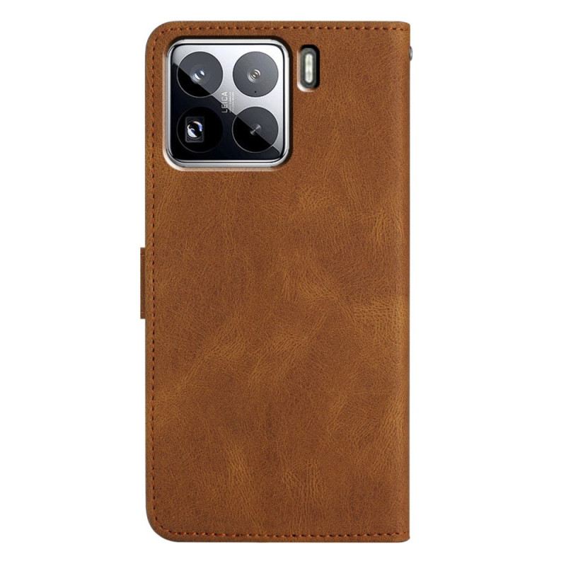 Bőrtok Xiaomi 15 Pro Vonalak És Csíkok Pánttal