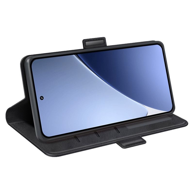 Kinyitható Bőrtok Xiaomi 15 Pro Dupla Csat