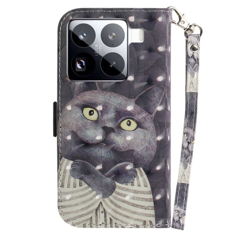 Kinyitható Tokok Xiaomi 15 Pro Szürke Macska Pánt