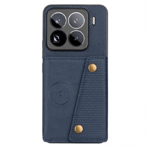 Mobiltelefon Tokok Xiaomi 15 Pro Bőrhatású Kártyatartó