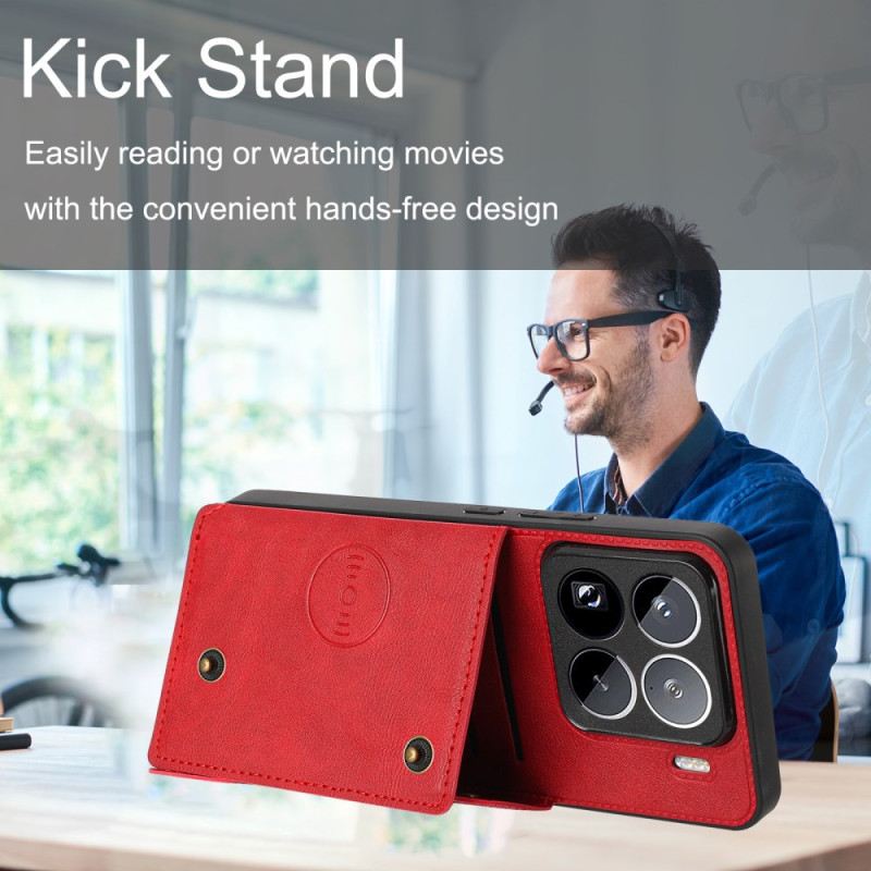 Mobiltelefon Tokok Xiaomi 15 Pro Bőrhatású Kártyatartó